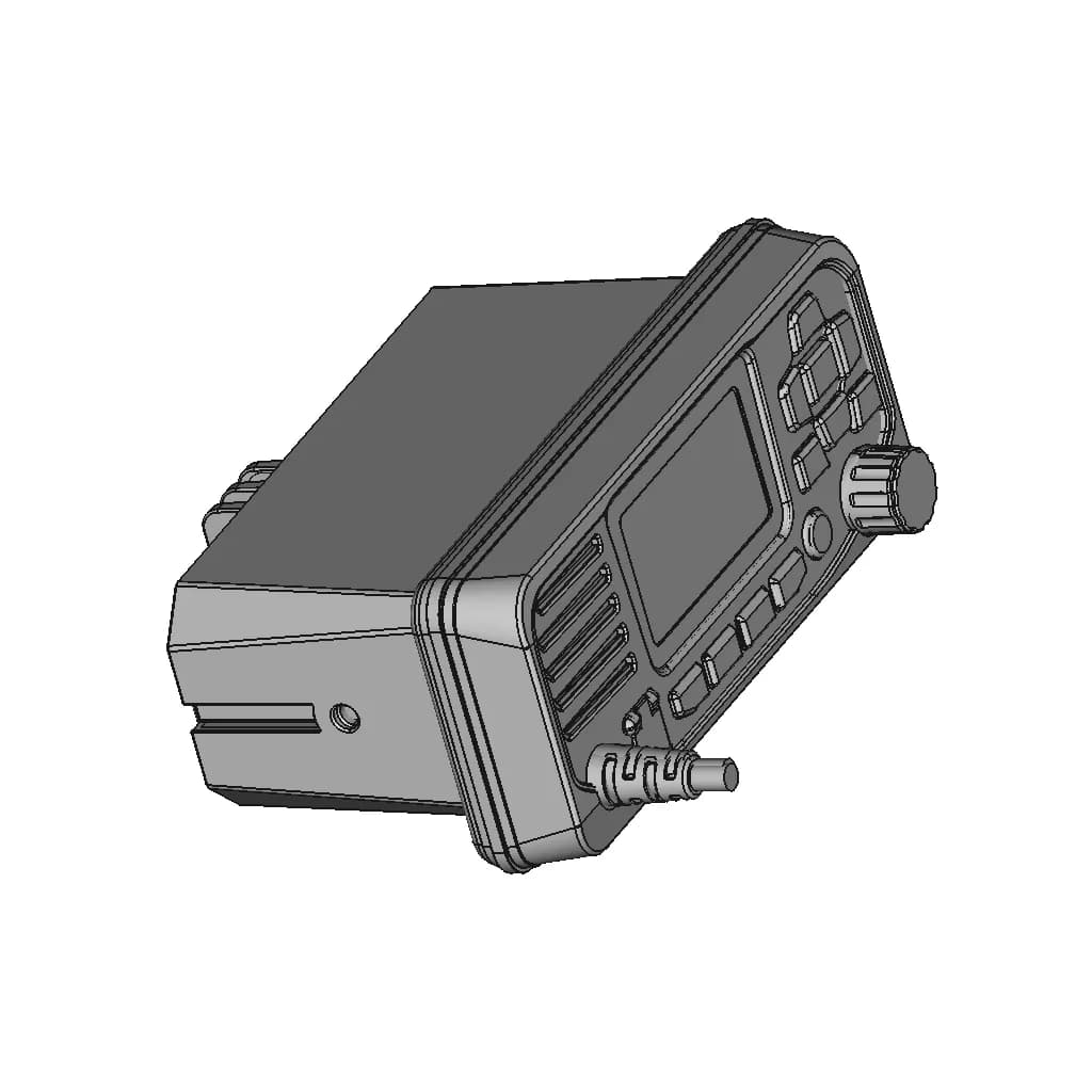 Ic-M330G Vhf Marine Transceiver | High-Quality CAD Model_60_30_degree_snapshot