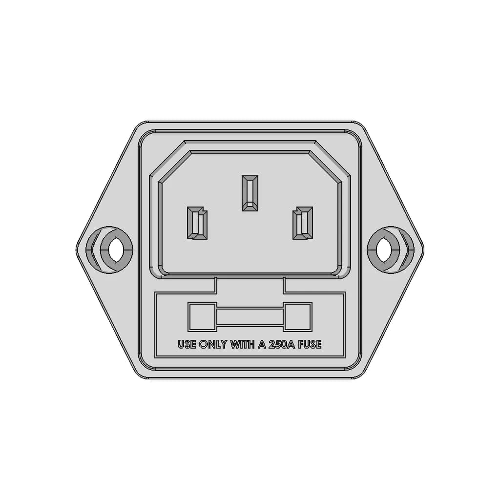 Iec320 C13 Panel Connector With Fuse Holder | High-Quality CAD Model_0_0_degree_snapshot