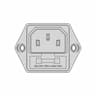 Iec320 C13 Panel Connector With Fuse Holder | High-Quality CAD Model_0_0_degree_snapshot
