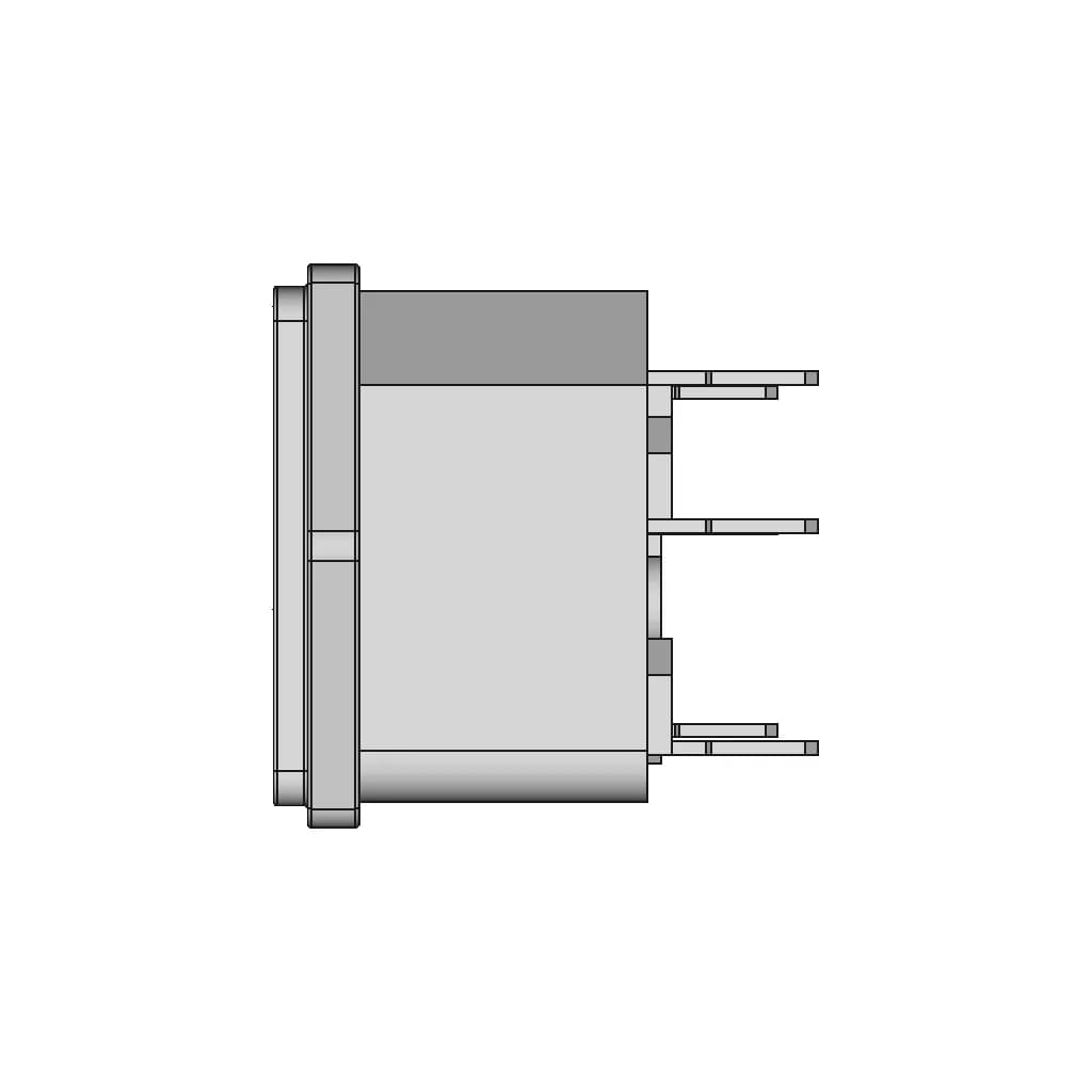 Iec320 C13 Panel Connector With Fuse Holder | High-Quality CAD Model_0_90_degree_snapshot