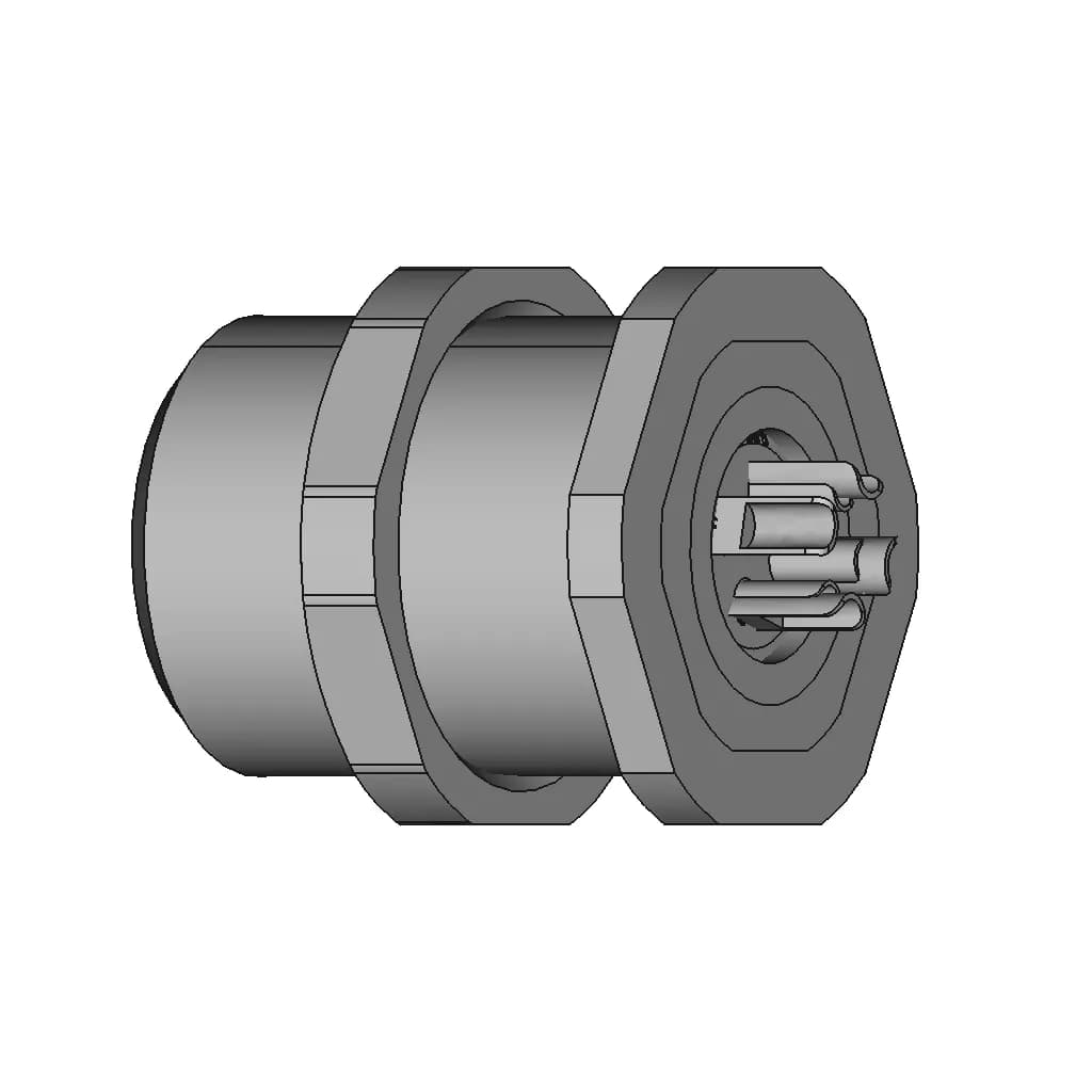 Connector For The Unit - St1213.P4 - Weipu (4 Pins, Ip67, Male) - Downloadable CAD Representation_60_30_degree_snapshot