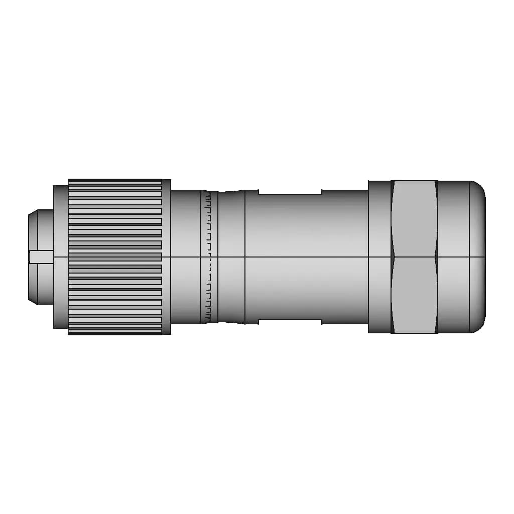 Connector Cable - St1210.S4 - Weipu (4 Pins, Ip67, Mom) | High-Quality CAD Model_0_0_degree_snapshot
