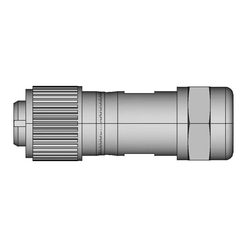 Connector Cable - St1210.S4 - Weipu (4 Pins, Ip67, Mom) | High-Quality CAD Model