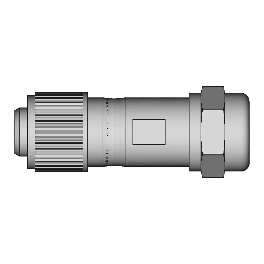 Connector Cable - St1210.S4 - Weipu (4 Pins, Ip67, Mom) | High-Quality CAD Model_270_0_degree_snapshot