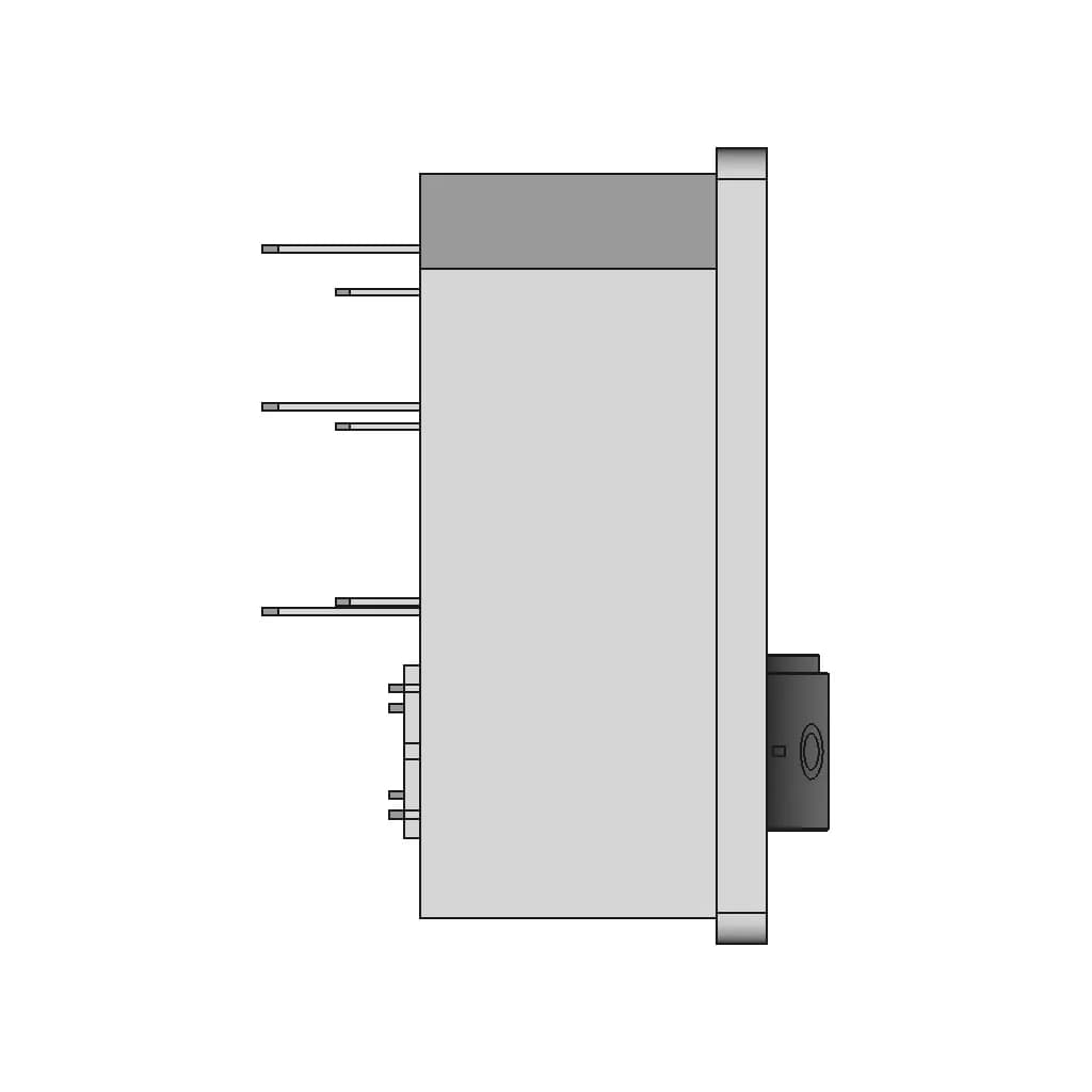 Male Ac Power Plug Socket With Fuse Holder - Standard Mechanical Component_0_270_degree_snapshot