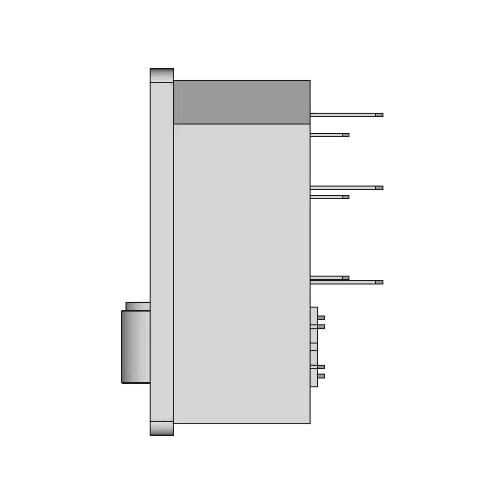 Male Ac Power Plug Socket With Fuse Holder - Standard Mechanical Component_0_90_degree_snapshot