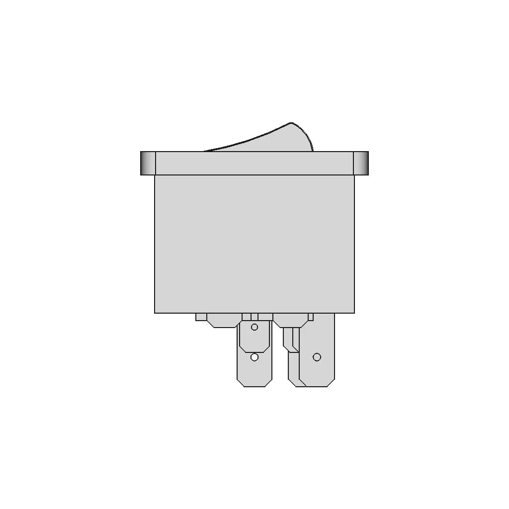 Male Ac Power Plug Socket With Fuse Holder - Standard Mechanical Component_90_0_degree_snapshot