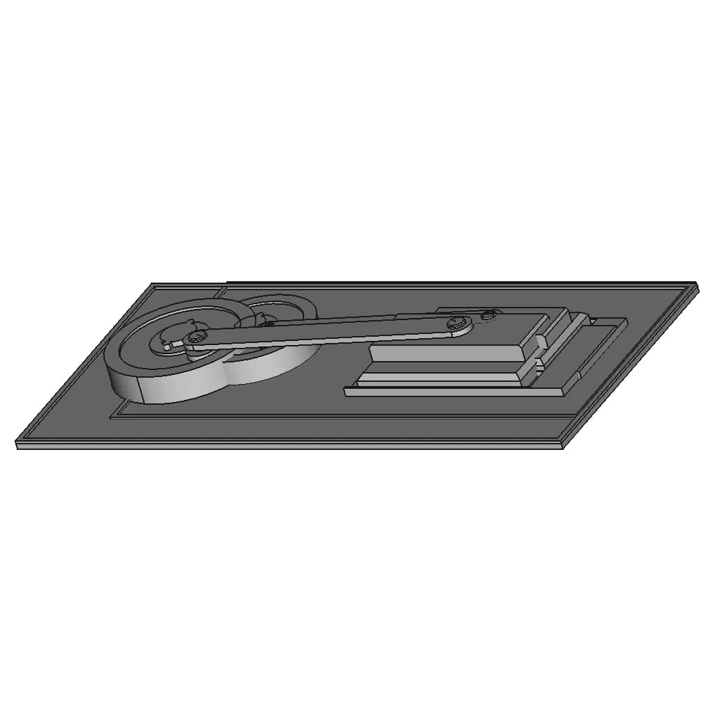 Slider Crank Mechanism - Downloadable CAD Representation_60_30_degree_snapshot