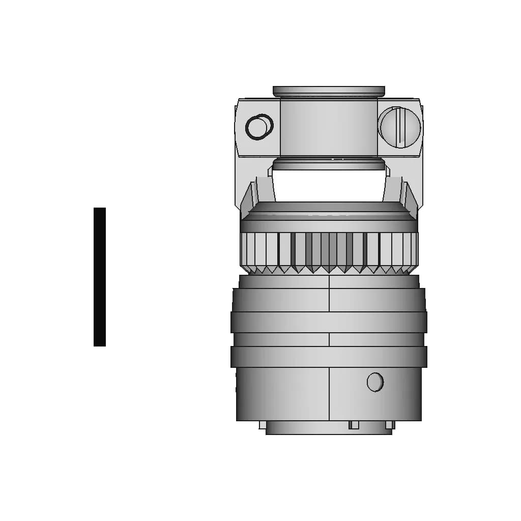 Amphenol | Pt06A14-19S(Sr) | Mil-Dtl-26482 | 14 Shell 19 Pins - Downloadable CAD Representation_0_90_degree_snapshot