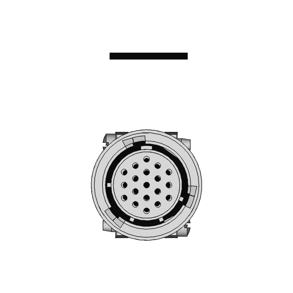 Amphenol | Pt06A14-19S(Sr) | Mil-Dtl-26482 | 14 Shell 19 Pins - Downloadable CAD Representation_90_0_degree_snapshot
