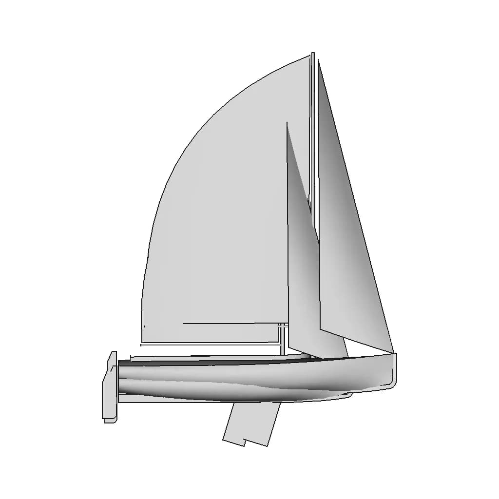 Sailing Dinghy 6Mt - Downloadable CAD Representation_90_0_degree_snapshot