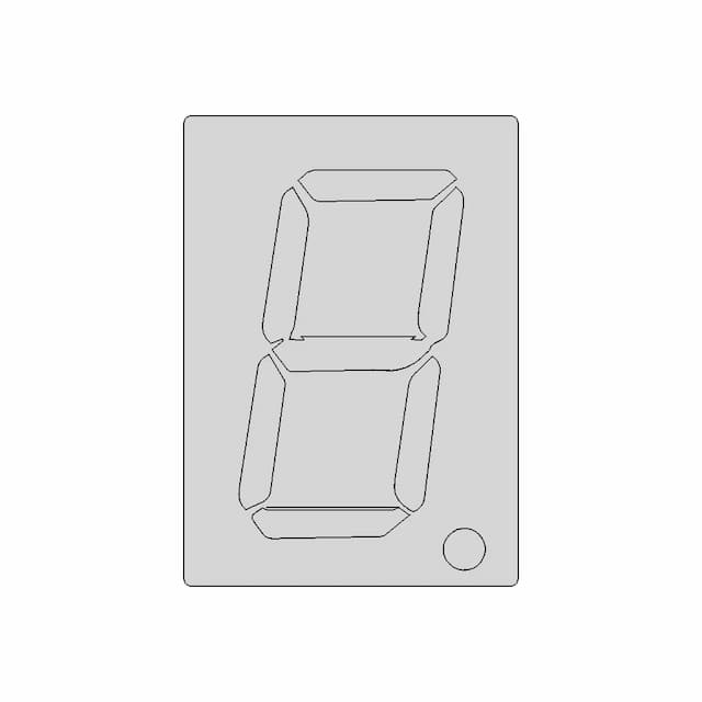 7-Segment Display (10X7.1) - Downloadable CAD Representation