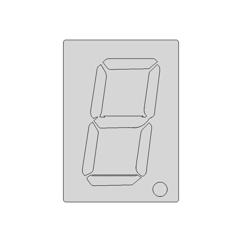 7-Segment Display (10X7.1) - Downloadable CAD Representation