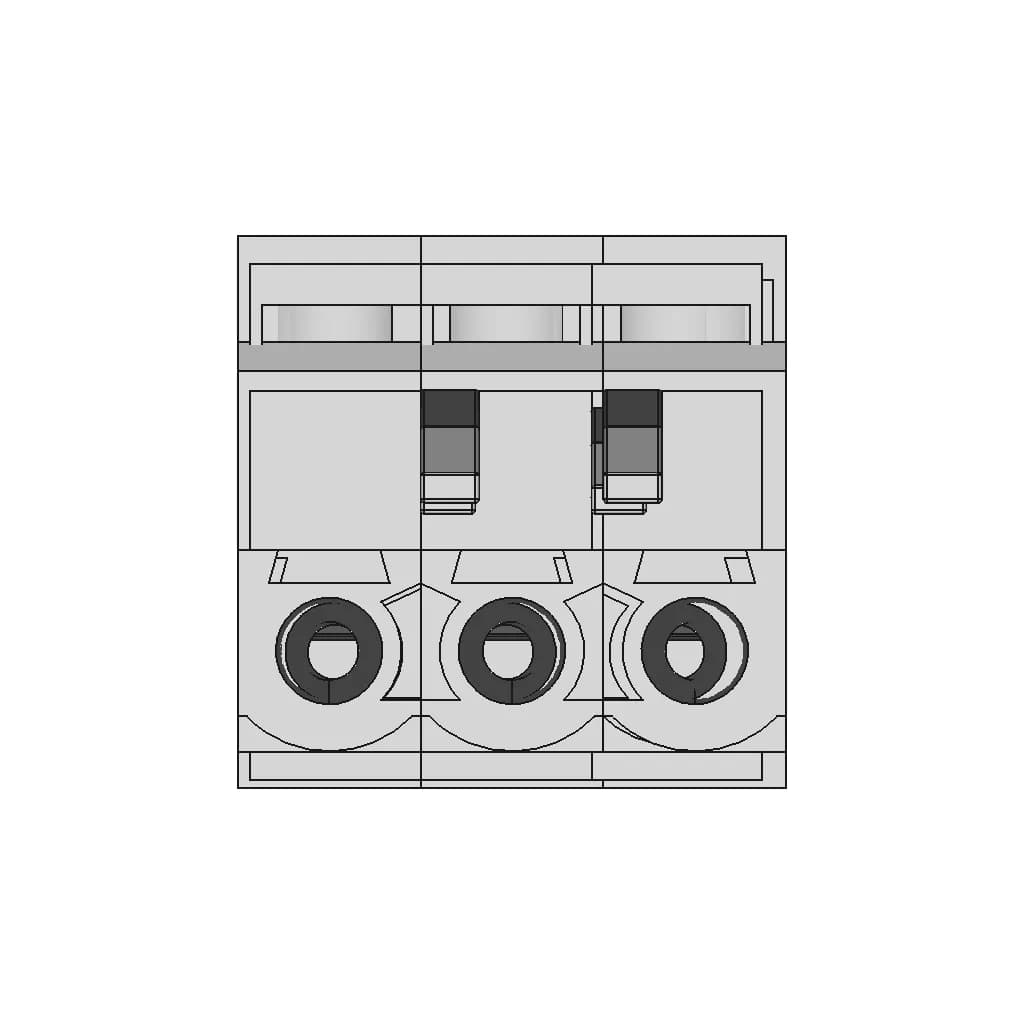 Terminal Block 691352710002 And 691352710003 - Downloadable CAD Representation_90_0_degree_snapshot