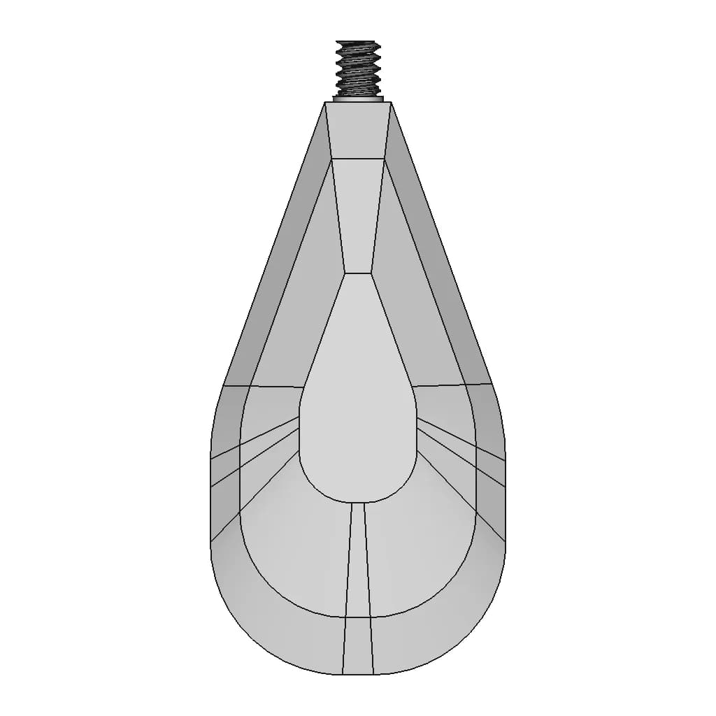 Petal For Chandelier | High-Quality CAD Model_0_0_degree_snapshot