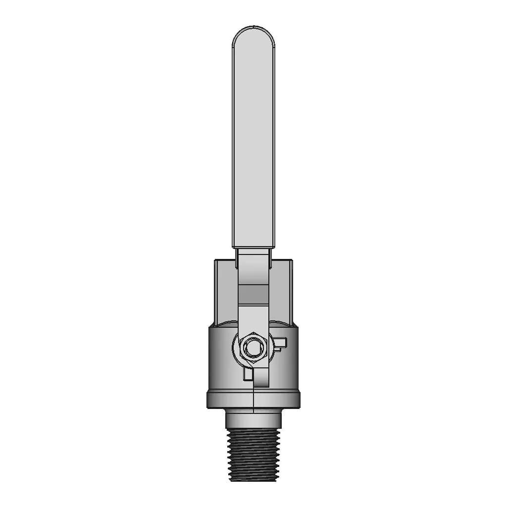 1/4" Npt Ball Valve - Downloadable CAD Representation_270_0_degree_snapshot