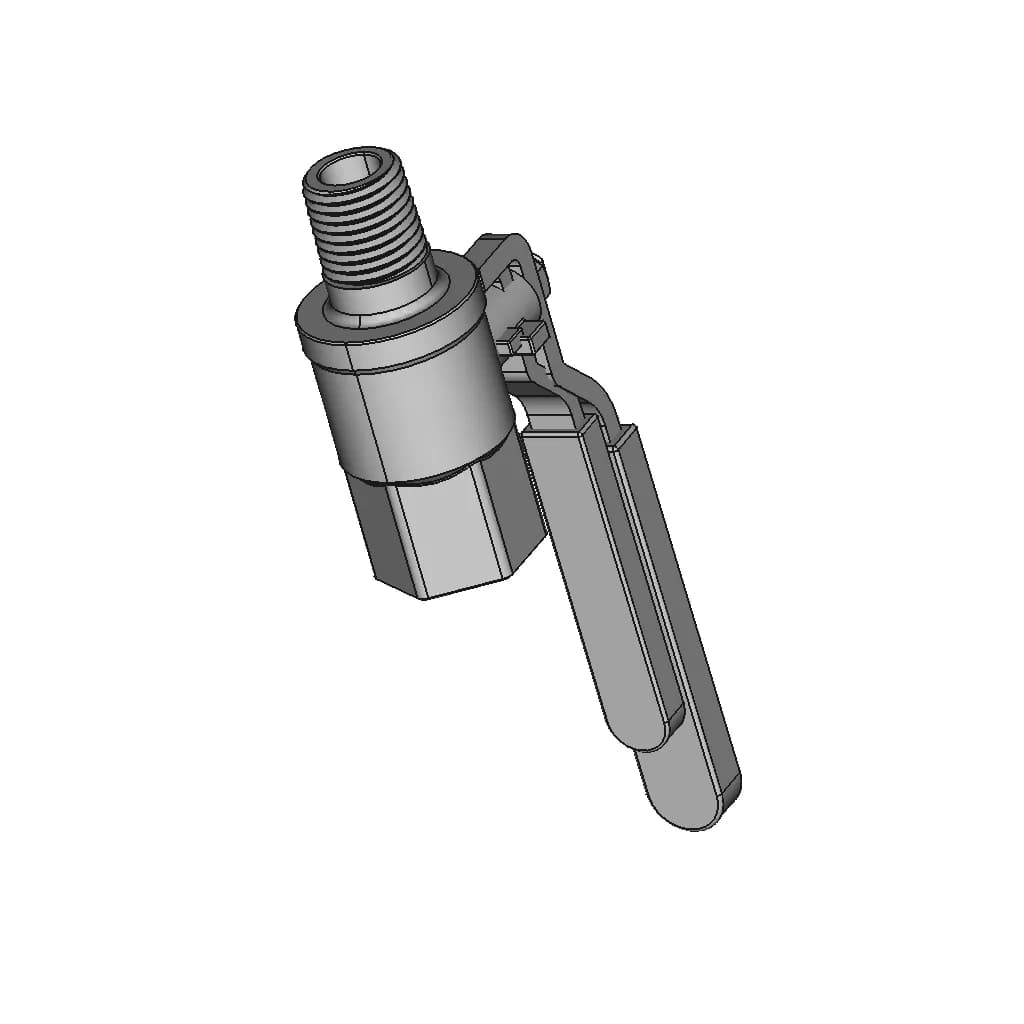 1/4" Npt Ball Valve - Downloadable CAD Representation_60_30_degree_snapshot
