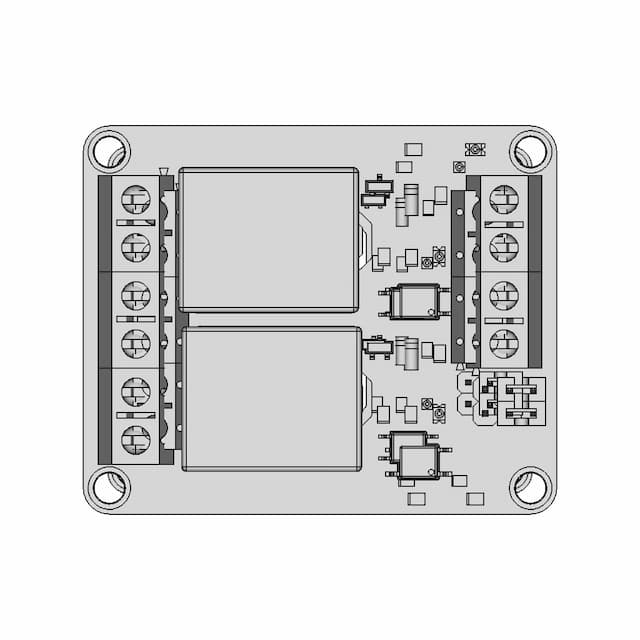 Dual Relay Module 5V, 12V, 24V - Standard Mechanical Component