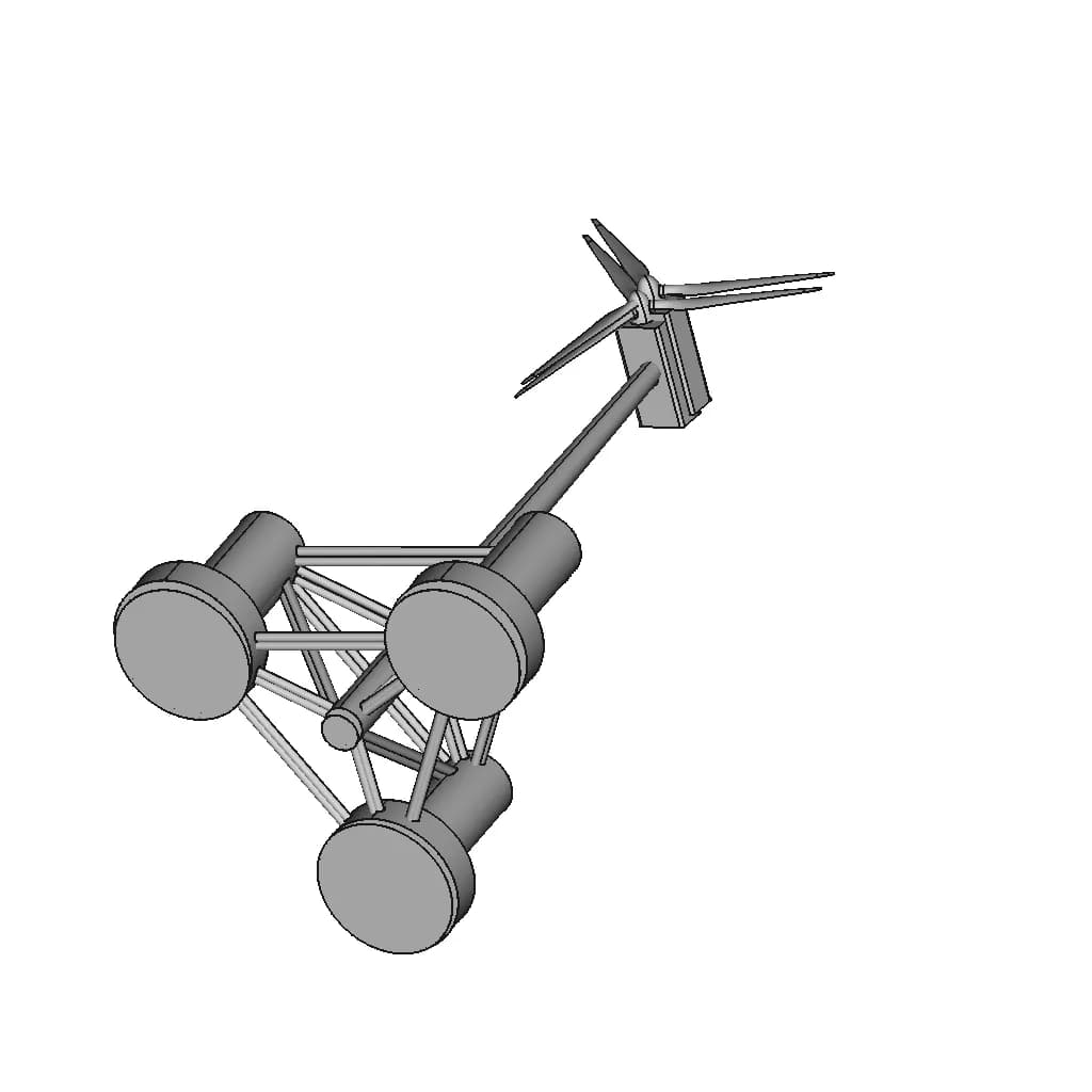 Oc4 Wind Turbine | High-Quality CAD Model_60_30_degree_snapshot