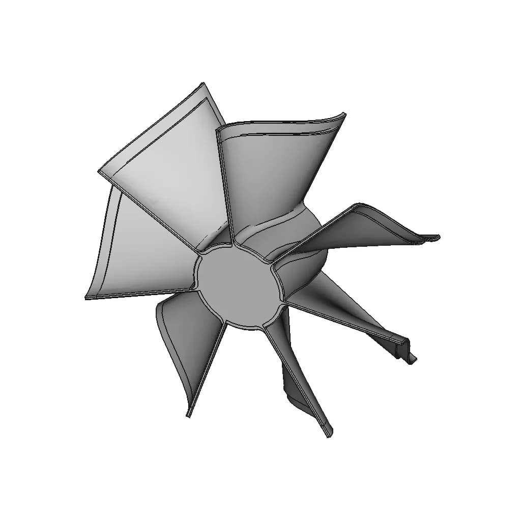 Exhaustfan/ Impeller/ Blades | High-Quality CAD Model_60_30_degree_snapshot