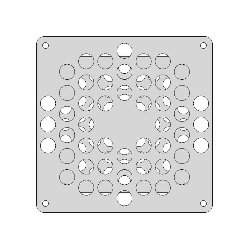 Grid For Fan 92X92 - Downloadable CAD Representation