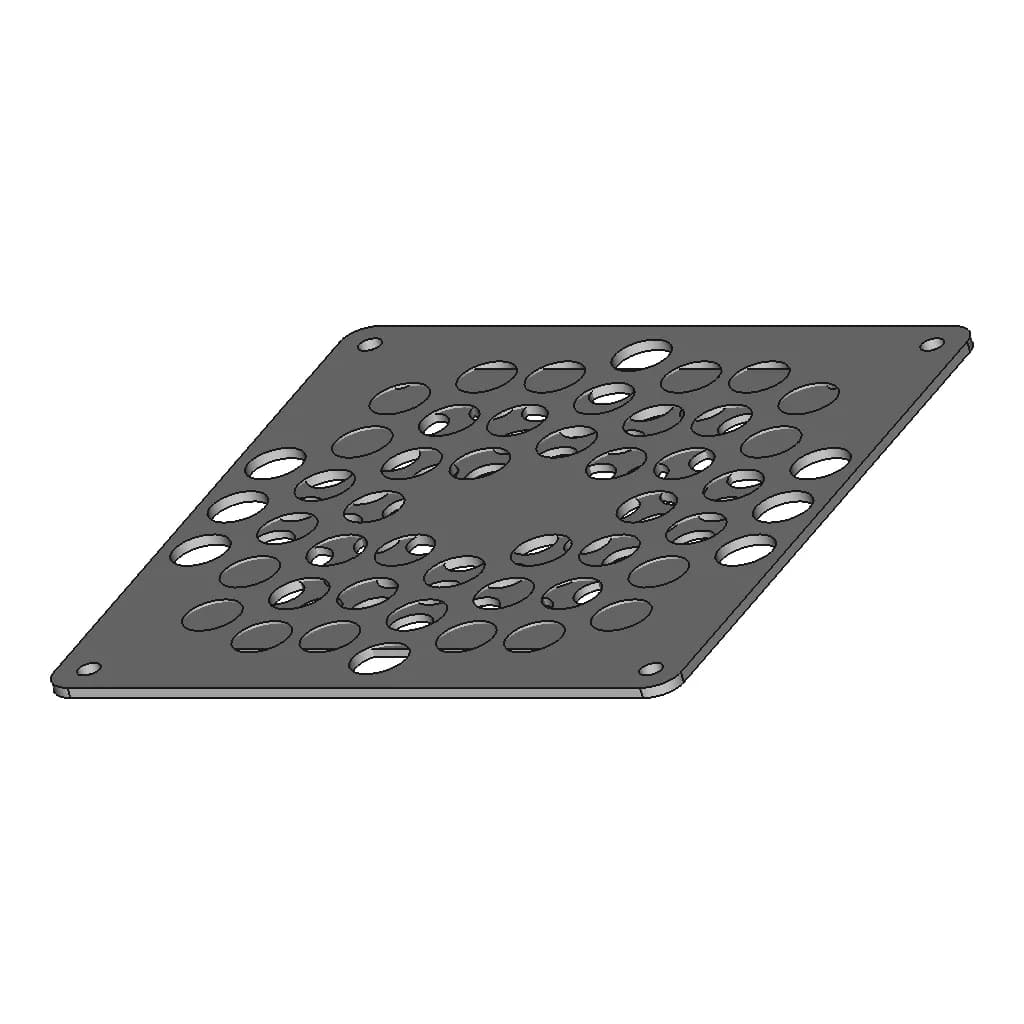 Grid For Fan 92X92 - Downloadable CAD Representation_60_30_degree_snapshot
