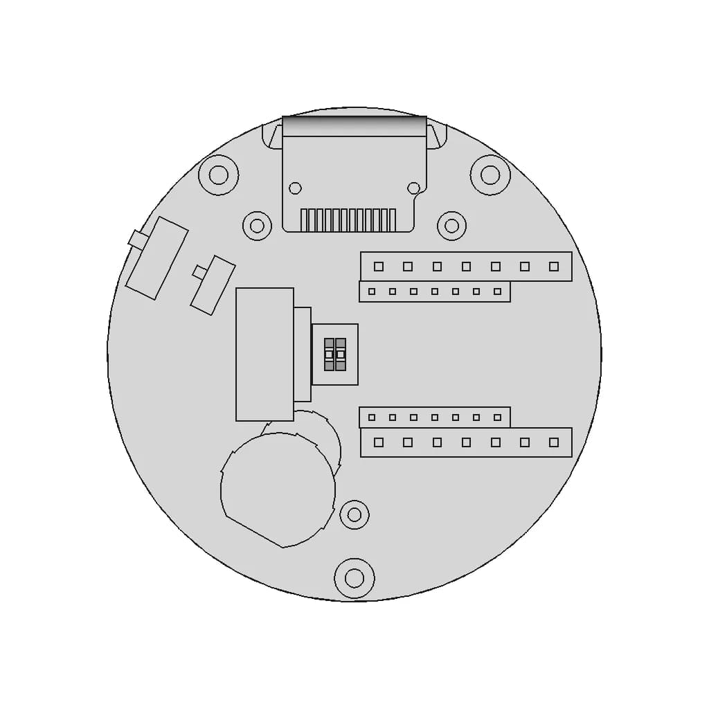 Seeed Studio Round Display For Xiao | High-Quality CAD Model_90_0_degree_snapshot