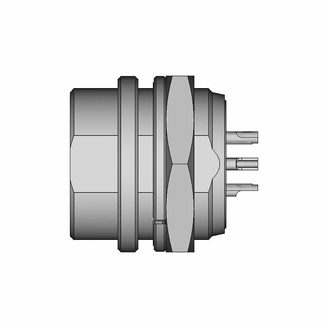 Gx20 Aviation Connectors With 2, 3, 4, 5, 6, 7, 8, 9, 10, 12, 14. And 15 Pins. | 3D Engineering Design File