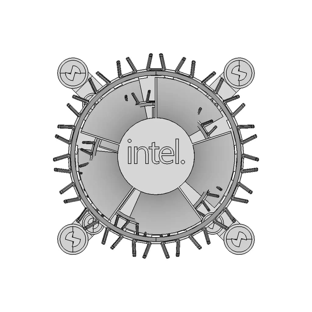 Intel M23901-001 Cpu Cooling Fan - Downloadable CAD Representation_270_0_degree_snapshot