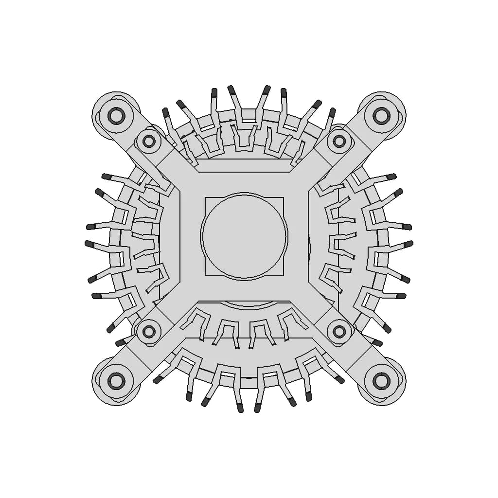 Intel M23901-001 Cpu Cooling Fan - Downloadable CAD Representation_90_0_degree_snapshot