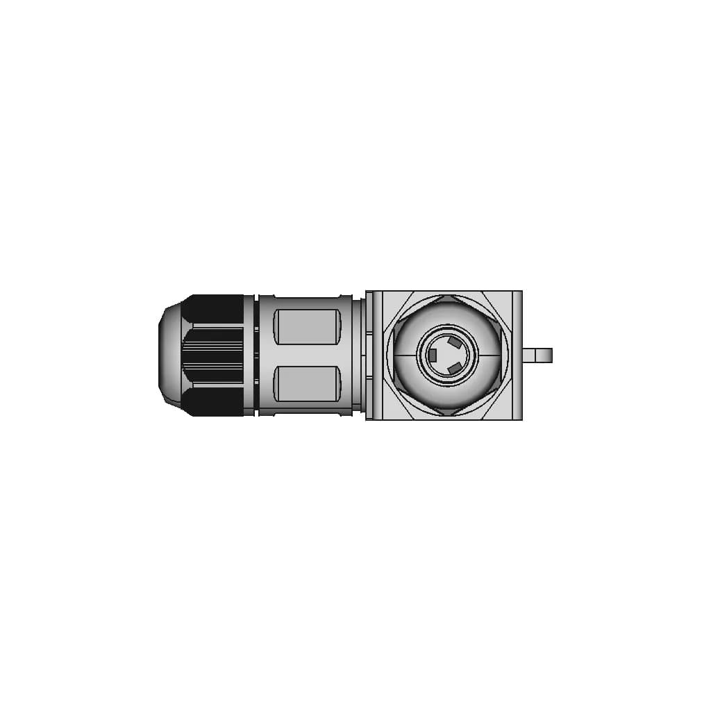 Screw-Less Waterproof Connector M684-T, M684-X, M684-Y, M684-F, M684-H, M684-S - Downloadable CAD Representation_0_90_degree_snapshot