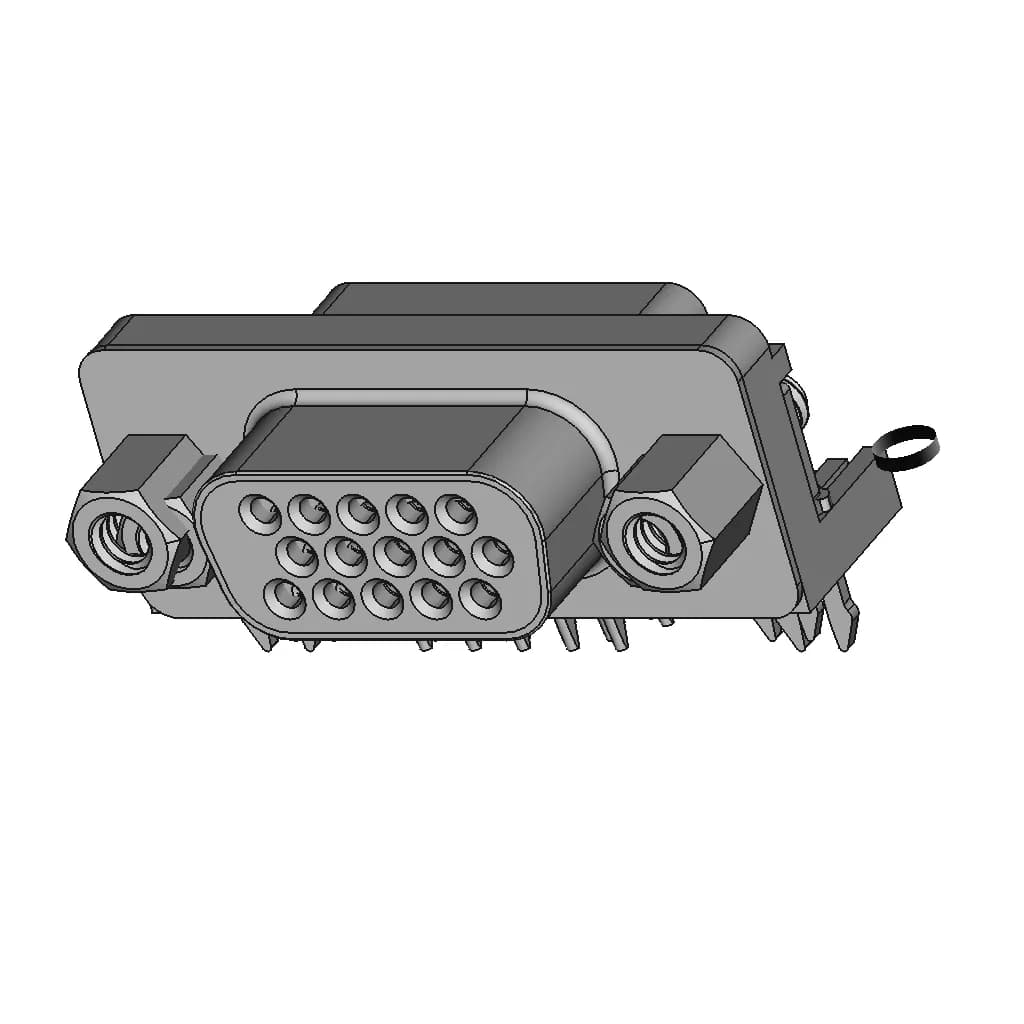 Dsub Hd 15 Pins Connectors - Standard Mechanical Component_60_30_degree_snapshot