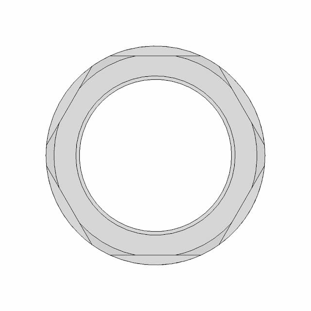 M40 X 1.5 Metric Lock Nut, Plastic - Standard Mechanical Component