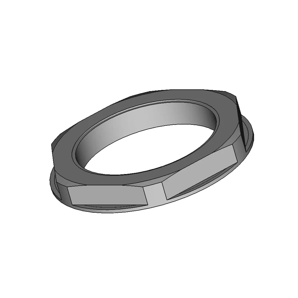 M40 X 1.5 Metric Lock Nut, Plastic - Standard Mechanical Component_60_30_degree_snapshot