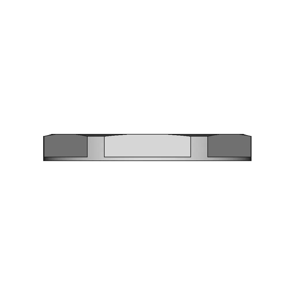 M40 X 1.5 Metric Lock Nut, Plastic - Standard Mechanical Component_90_0_degree_snapshot