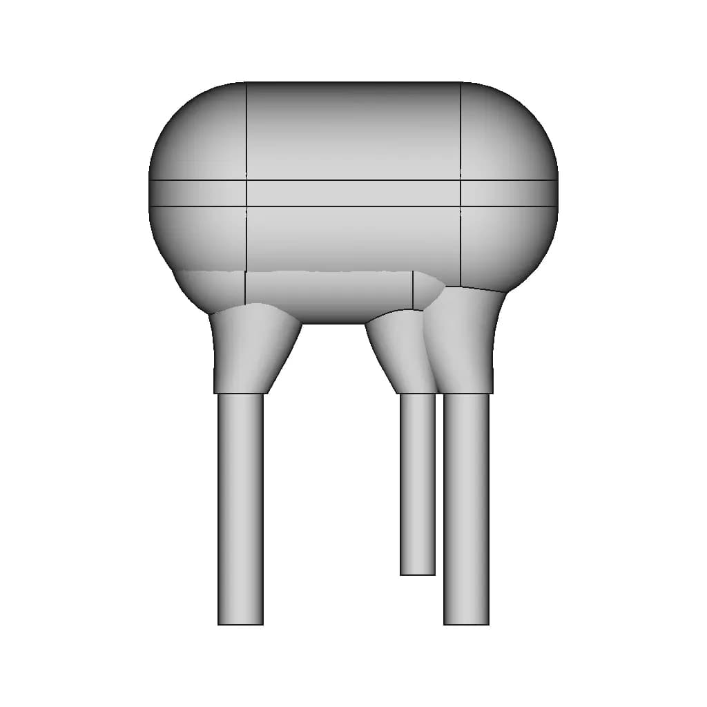 Capacitor_Pol_P100_D2.4L4.2 - Standard Mechanical Component_90_0_degree_snapshot