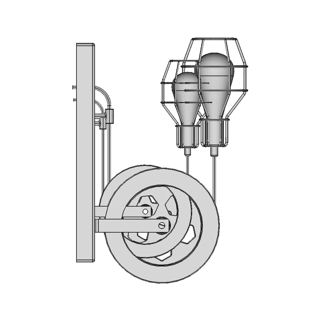 Rustic Lamp - Downloadable CAD Representation_270_0_degree_snapshot