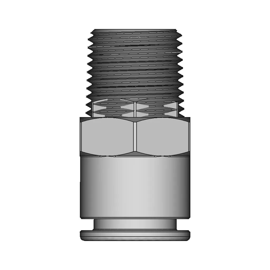 3/8" Ptc X 3/8" Mnpt Fitting | High-Quality CAD Model_90_0_degree_snapshot