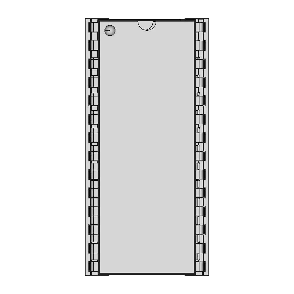 Dip28W Socket With Ic | 3D Engineering Design File_0_0_degree_snapshot