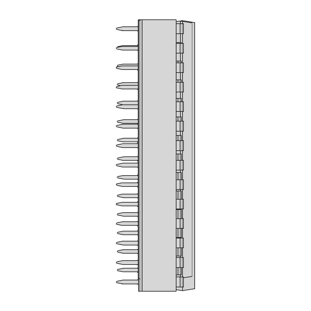 Dip28W Socket With Ic | 3D Engineering Design File_0_270_degree_snapshot