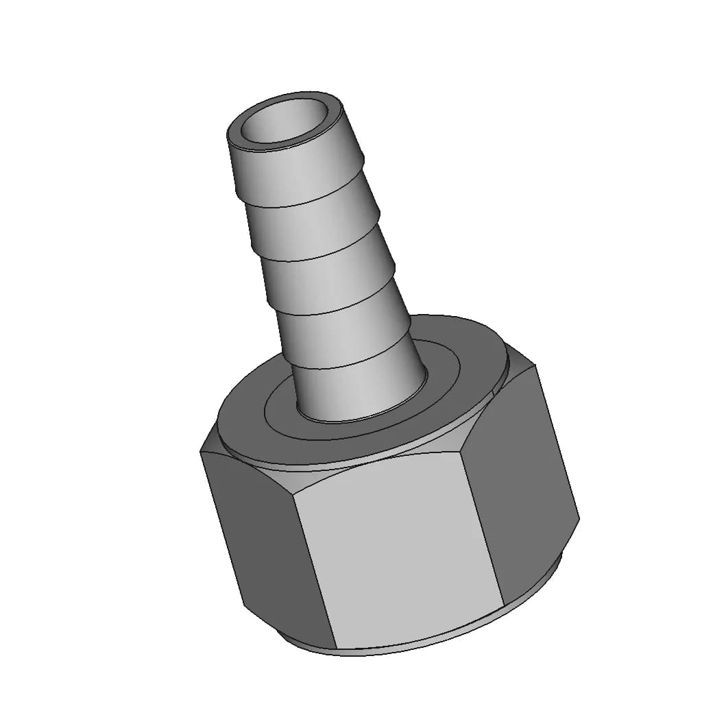 1/2" Fnpt Brass Hose Fitting 3/8" Barb - Standard Mechanical Component_60_30_degree_snapshot