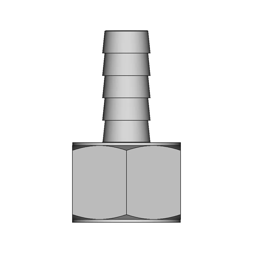 1/2" Fnpt Brass Hose Fitting 3/8" Barb - Standard Mechanical Component_90_0_degree_snapshot