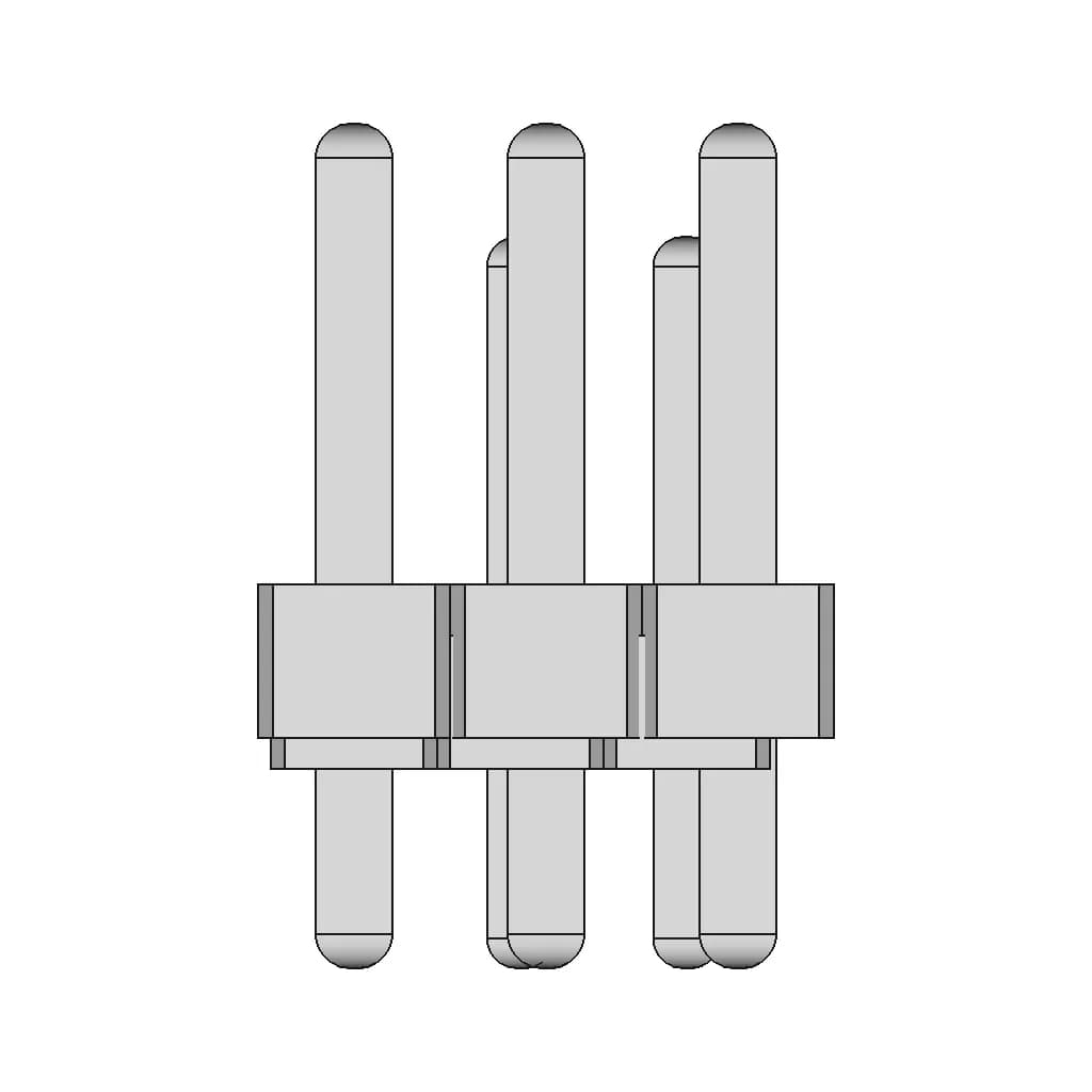 Male Pin Header | High-Quality CAD Model_90_0_degree_snapshot