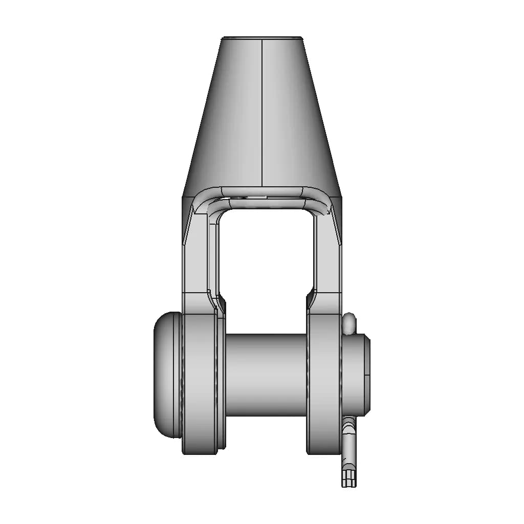 Spelter Socket 14-16Mm Wire Rope | High-Quality CAD Model_270_0_degree_snapshot