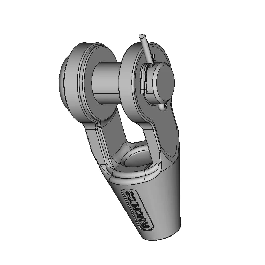 Spelter Socket 14-16Mm Wire Rope | High-Quality CAD Model_60_30_degree_snapshot