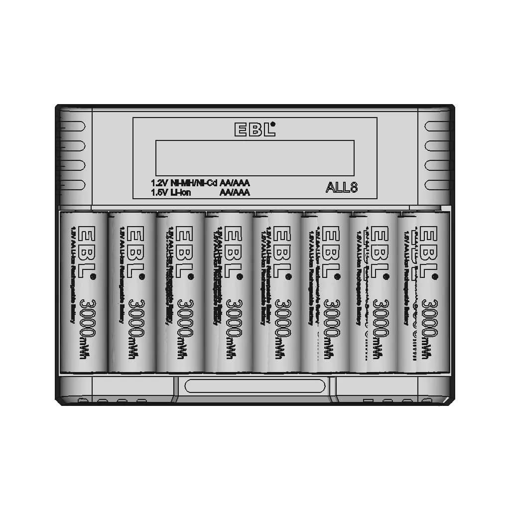 Ebl All8 Li-Ion And Ni-Cd Smart Battery Charger | High-Quality CAD Model_0_0_degree_snapshot