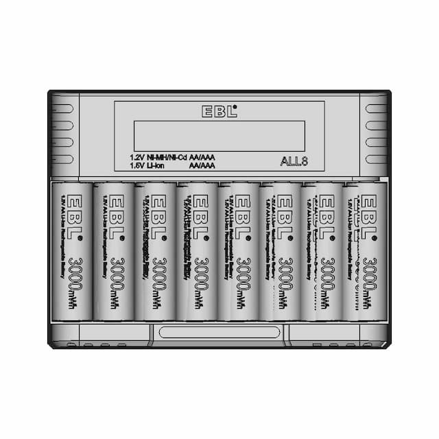 Ebl All8 Li-Ion And Ni-Cd Smart Battery Charger | High-Quality CAD Model