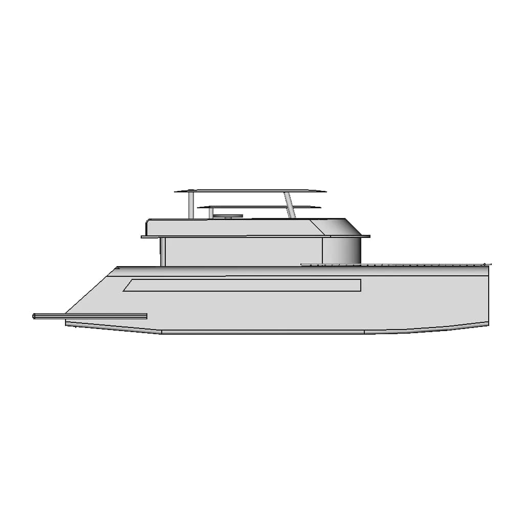 10 Meter Power Catamaran - Downloadable CAD Representation_90_0_degree_snapshot
