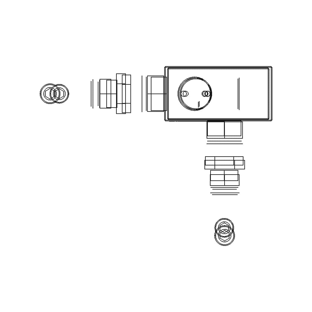 Manifold Valve M2L 2Way 1/2'' Npt(F) Aisi 316 | High-Quality CAD Model_270_0_degree_snapshot