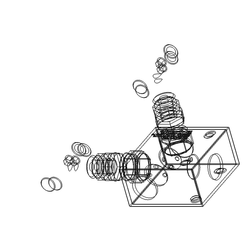 Manifold Valve M2L 2Way 1/2'' Npt(F) Aisi 316 | High-Quality CAD Model_60_30_degree_snapshot